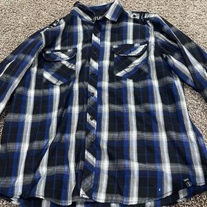 🍉Plaid button down